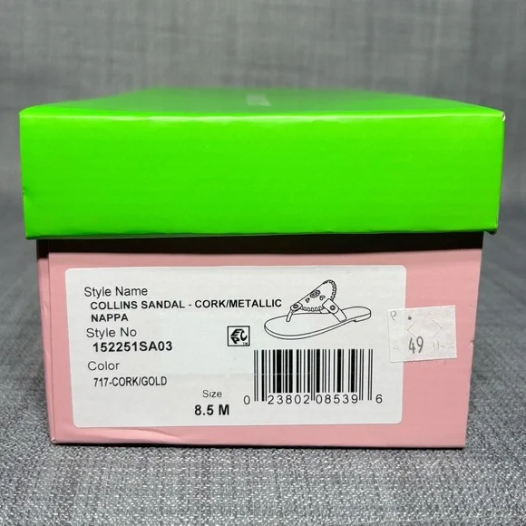 Jack Rogers Collins Thong Sandals Cork / Metallic - Picture 7 of 7